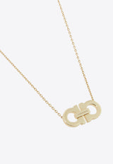 Ferragamo Double Gancini Pendant Necklace Gold 760872 NKL 2GAN 785181 ORO