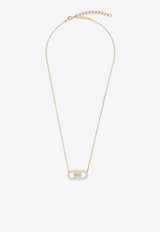 Ferragamo Double Gancini Crystal Pendant Necklace Gold 760875 NKL 2GANCRY 785183 NA