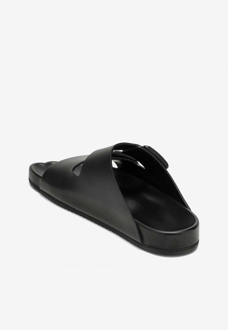 Balenciaga Sunday Leather Sandals 761342WCEA1/O_BALEN-1000 Black