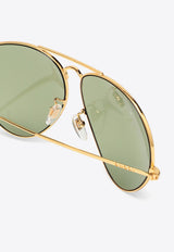 Gucci Metal Navigator Sunglasses Green 761427I3330/N_GUC-8030