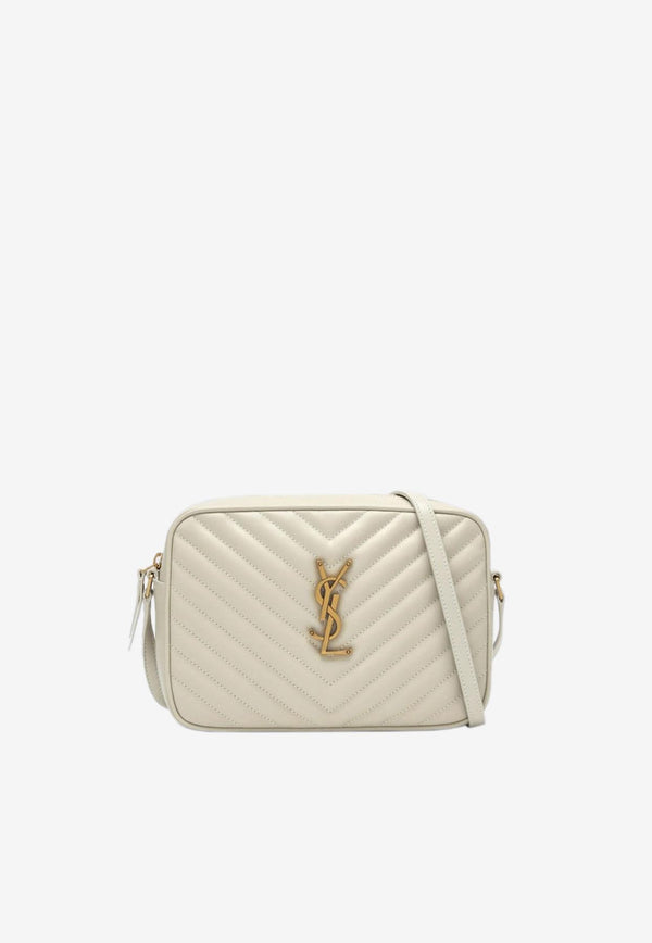 Saint Laurent Lou Quilted Leather Crossbody Bag Cream 761554DV707/R_YSL-9207