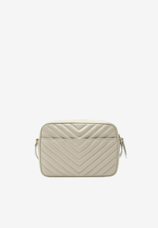 Saint Laurent Lou Quilted Leather Crossbody Bag Cream 761554DV707/R_YSL-9207
