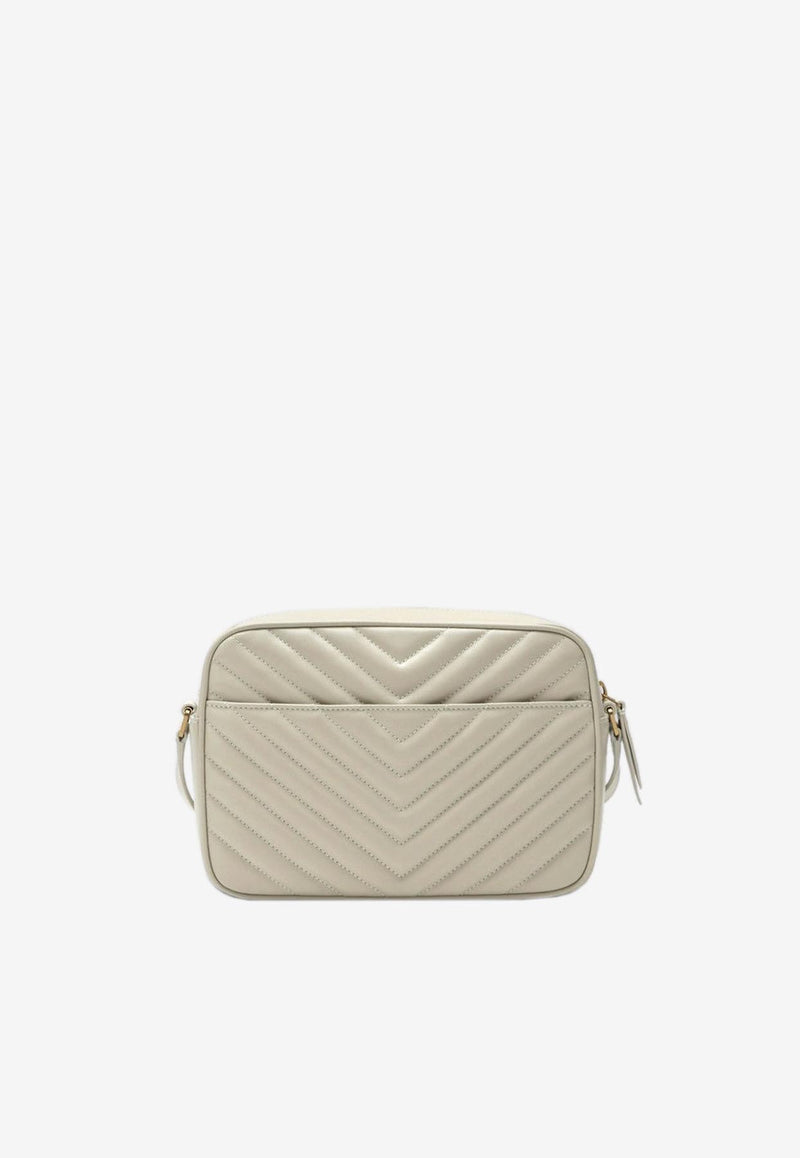 Saint Laurent Lou Quilted Leather Crossbody Bag Cream 761554DV707/R_YSL-9207
