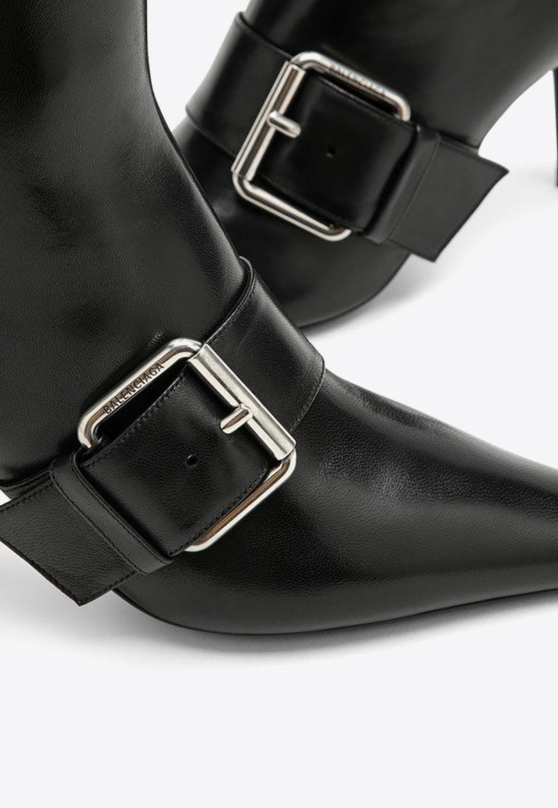 Balenciaga 80 Buckle-Detailed Leather Ankle Boots 762297WBCW2/O_BALEN-1081