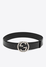 Gucci Interlocking G Leather Belt Black 763389AACBA/N_GUC-1000