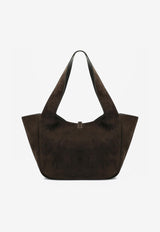 Saint Laurent Le 5 À 7 Bea Suede Tote Bag Brown 763435008IW/R_YSL-3645