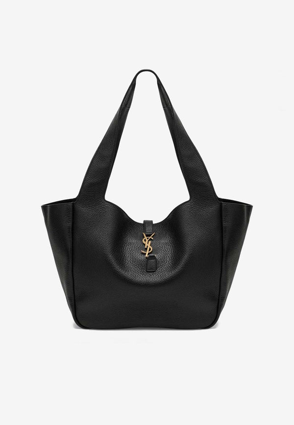 Saint Laurent Bea Grained Leather Tote Bag Black 763435AADUU/P_YSL-1000