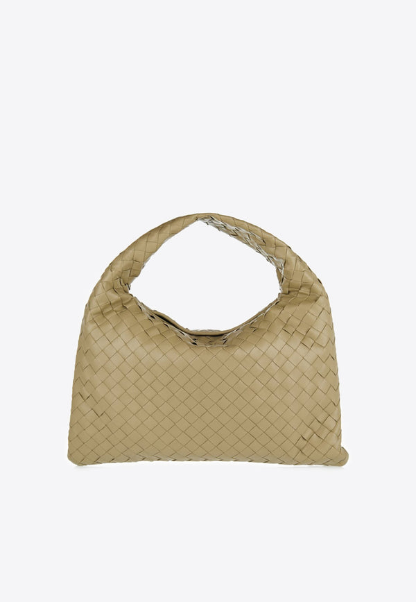 Bottega Veneta Small Hop Shoulder Bag in Intrecciato Leather 763966V3IV1 2929 Travertine