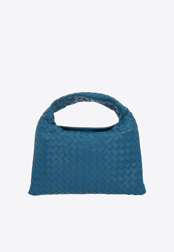 Bottega Veneta Small Hop Shoulder Bag in Intrecciato Leather 763966V3IV1 4425 Deep Pacific