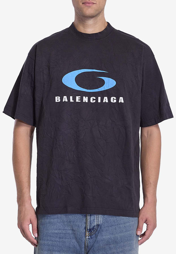 Balenciaga Loop Sports Icon T-shirt Black 764235-TRVC2-3521