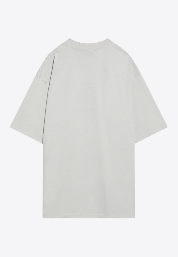 Balenciaga Nano BB Logo Crewneck T-shirt White 764235TSVU4/R_BALEN-9012