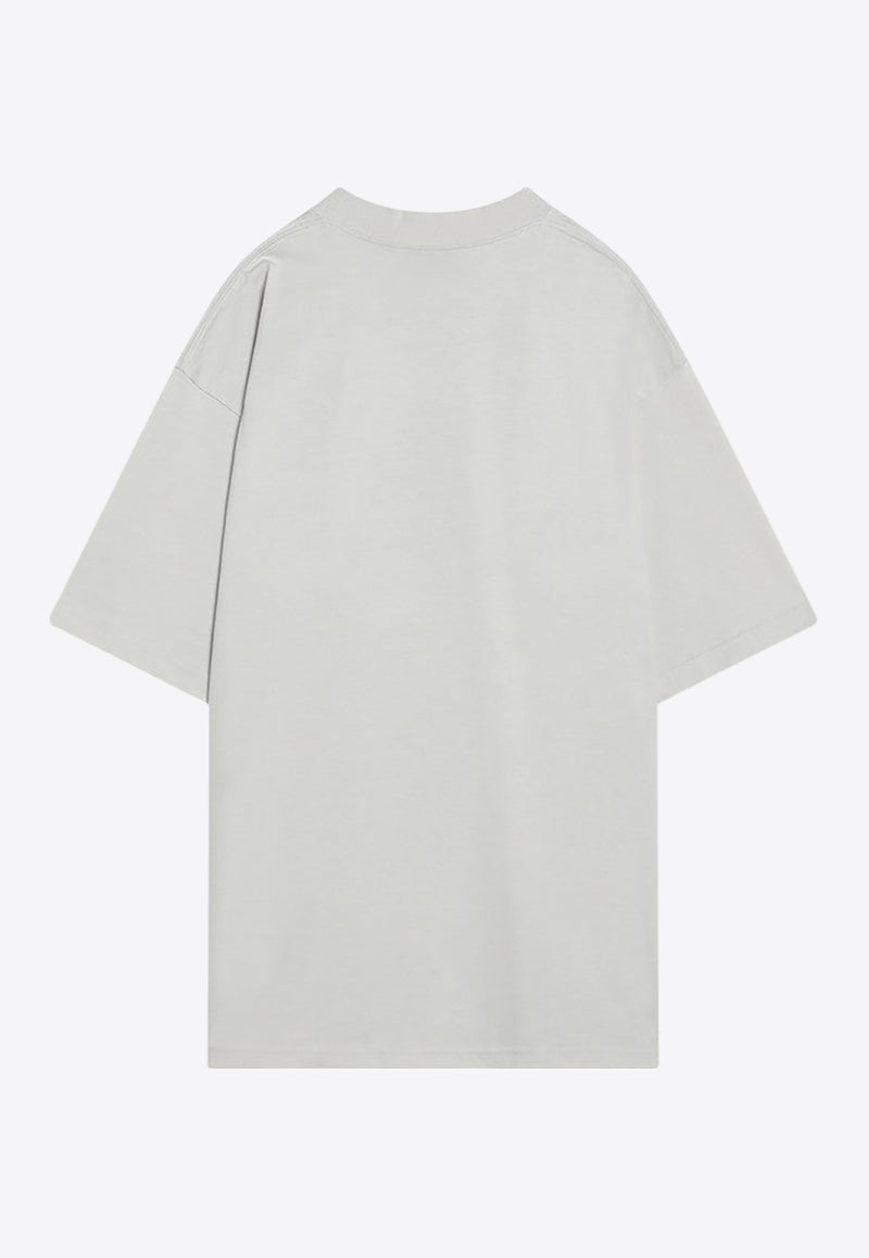 Balenciaga Nano BB Logo Crewneck T-shirt White 764235TSVU4/R_BALEN-9012