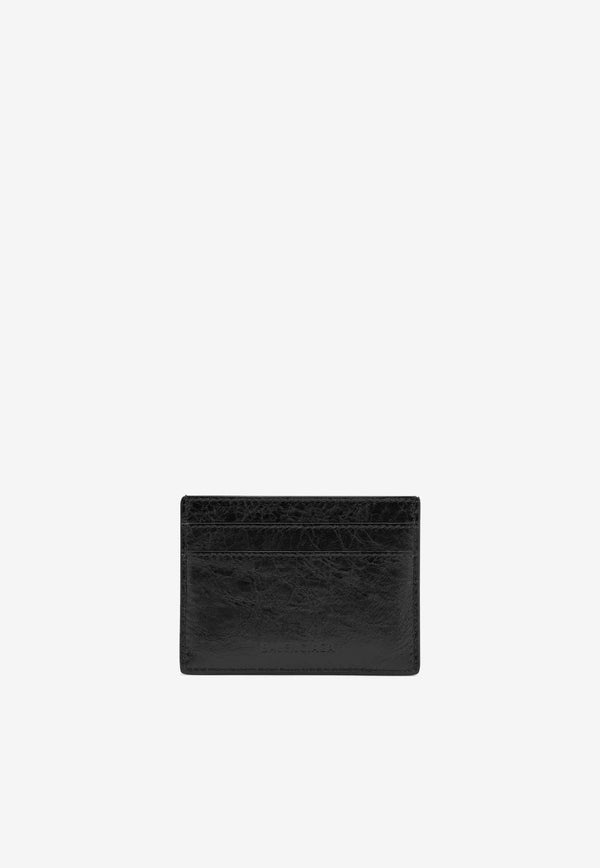 Balenciaga Le Cagole Leather Cardholder Black 764332210KR/N_BALEN-1000