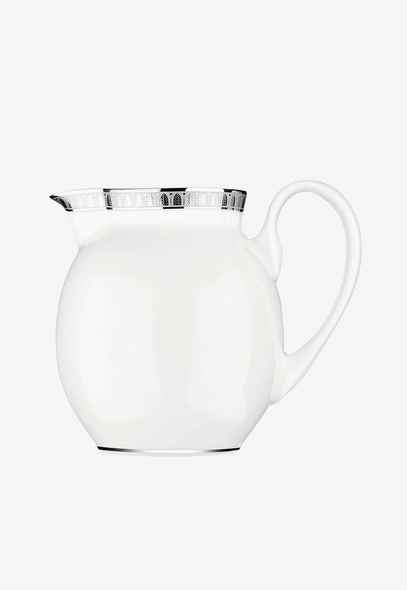 Christofle Malmaison Platinum Porcelain Creamer Jug 7645450 White