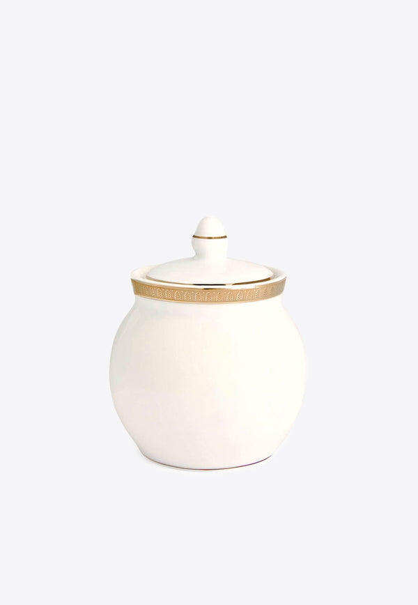 Christofle Malmaison Sugar Bowl with Lid White 7646440