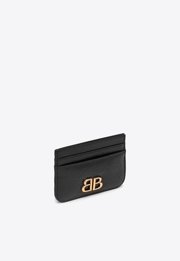 Balenciaga Logo-Plaque Leather Cardholder 7654632AAXB/O_BALEN-1000