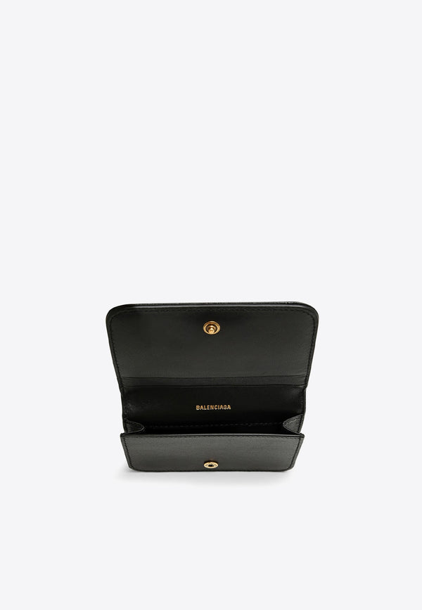 Balenciaga Monaco Leather Cardholder 7656312AAXB/O_BALEN-1000 Black