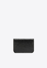 Balenciaga Monaco Leather Cardholder 7656312AAXB/O_BALEN-1000 Black