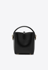 Saint Laurent Mini Le 37 Calf Leather Bucket Bag  Black 7658702R20W/R_YSL-1000