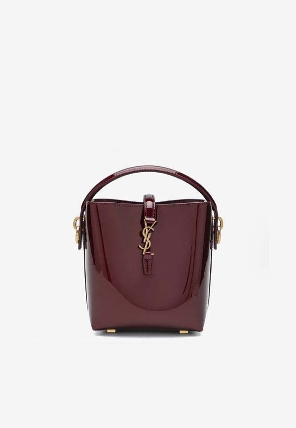 Saint Laurent Mini Le 37 Patent Leather Bucket Bag Burgundy 765870AAEX1/R_YSL-6290