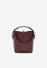 Saint Laurent Mini Le 37 Patent Leather Bucket Bag Burgundy 765870AAEX1/R_YSL-6290