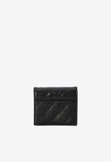 Balenciaga Crush Leather Wallet 766461-2AAWW-1000 Black