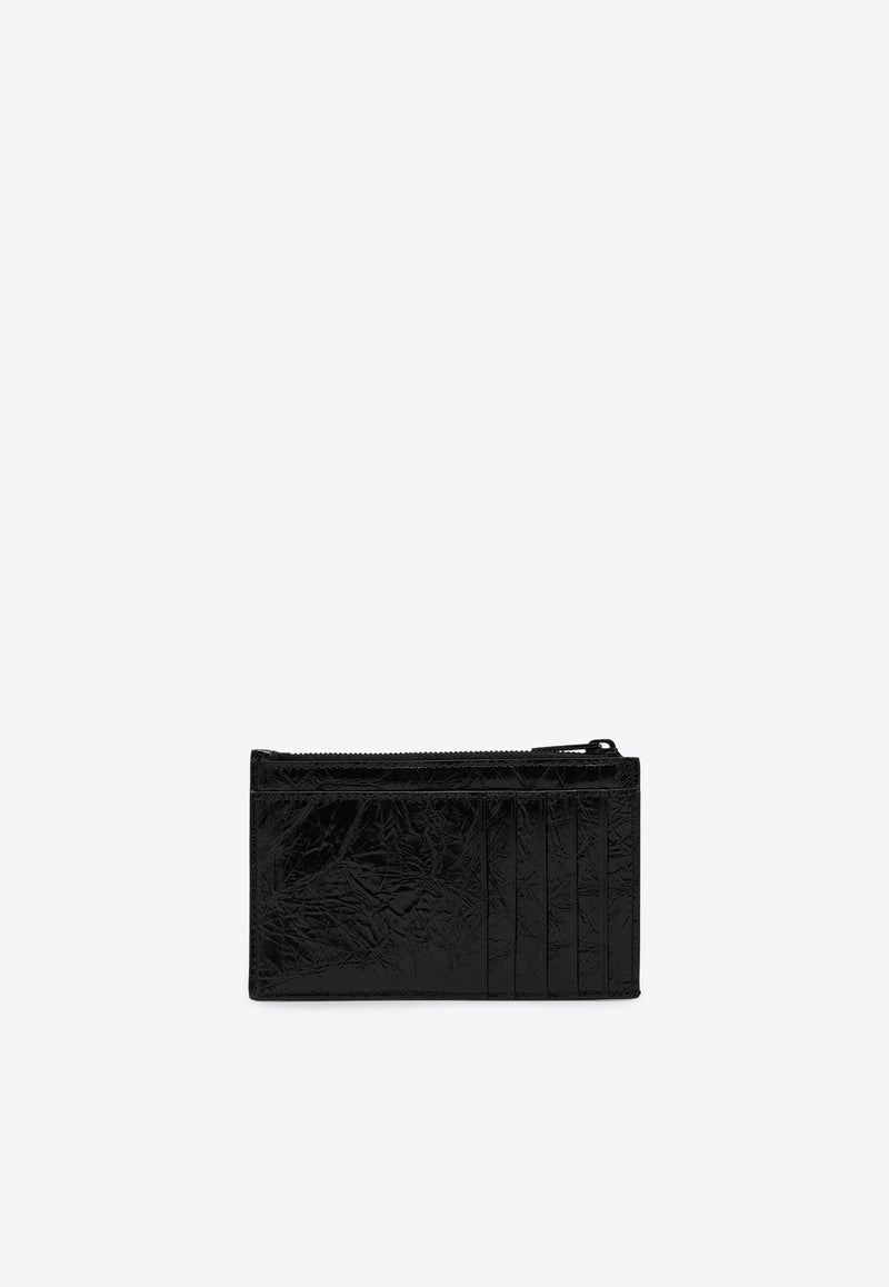 Balenciaga Crush Leather Cardholder Black 7664652AA65/P_BALEN-1000