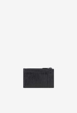 Balenciaga Logo Zipped Leather Cardholder 766575-2AAS8BLACK