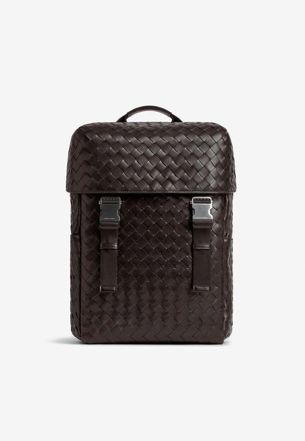 Bottega Veneta Intrecciato Flap Leather Backpack 766580V2HL2 2145