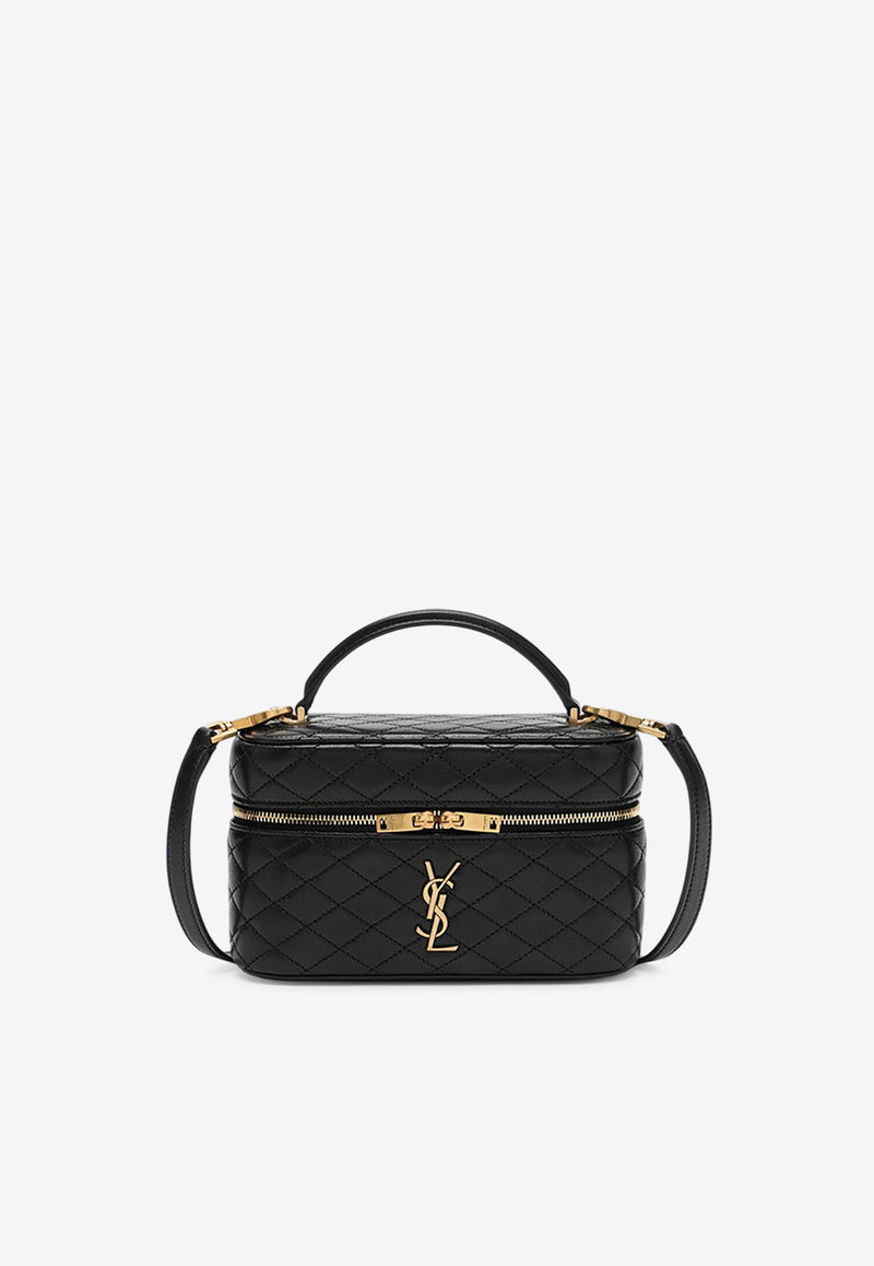 Saint Laurent Gaby Cassandre Quilted Crossbody Bag Black 7667311EL07/R_YSL-1000