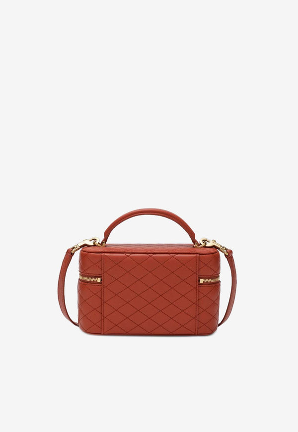 Saint Laurent Gaby Quilted Leather Vanity Bag Orange 7667311EL07/R_YSL-7993