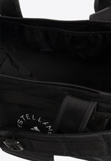 Adidas By Stella McCartney Logo Print Gym Bag Black IS9014 0-BLACK WHITE BLACK