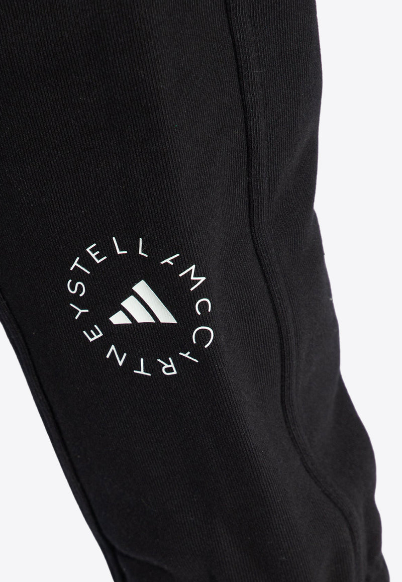 Adidas By Stella McCartney Logo Print Track Pants Black IB6860 0-BLACK