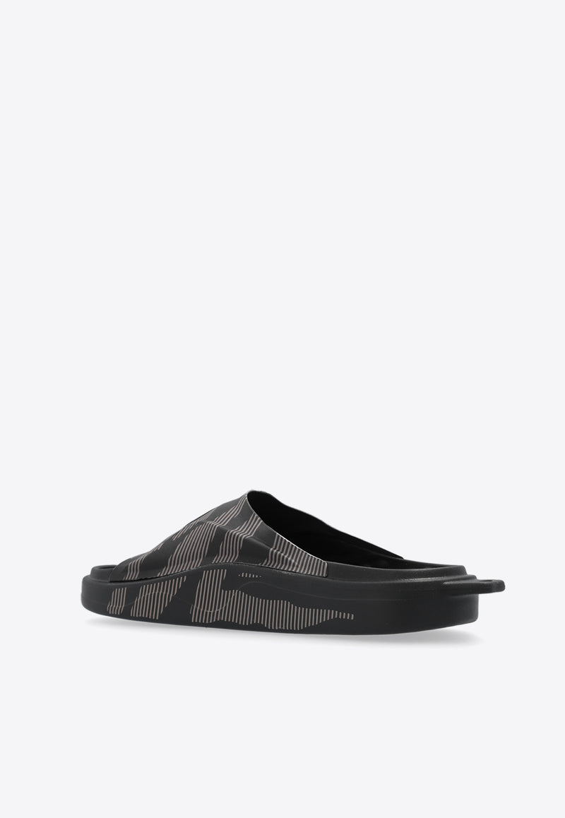 Adidas By Stella McCartney Logo Patch Rubber Slides Black IF6066 0-BLACK BLACK TECEAR