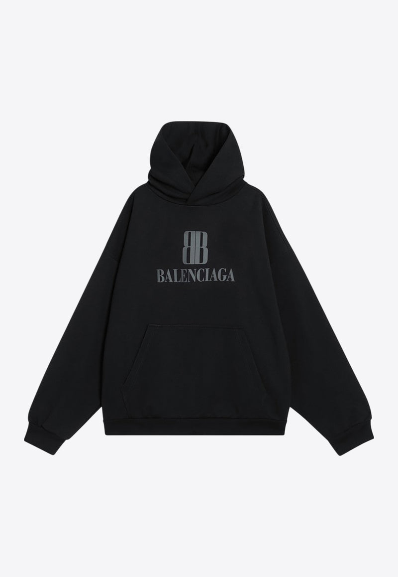 Balenciaga Nano BB Logo Hooded Sweatshirt Black 767877TSVO3/R_BALEN-1083