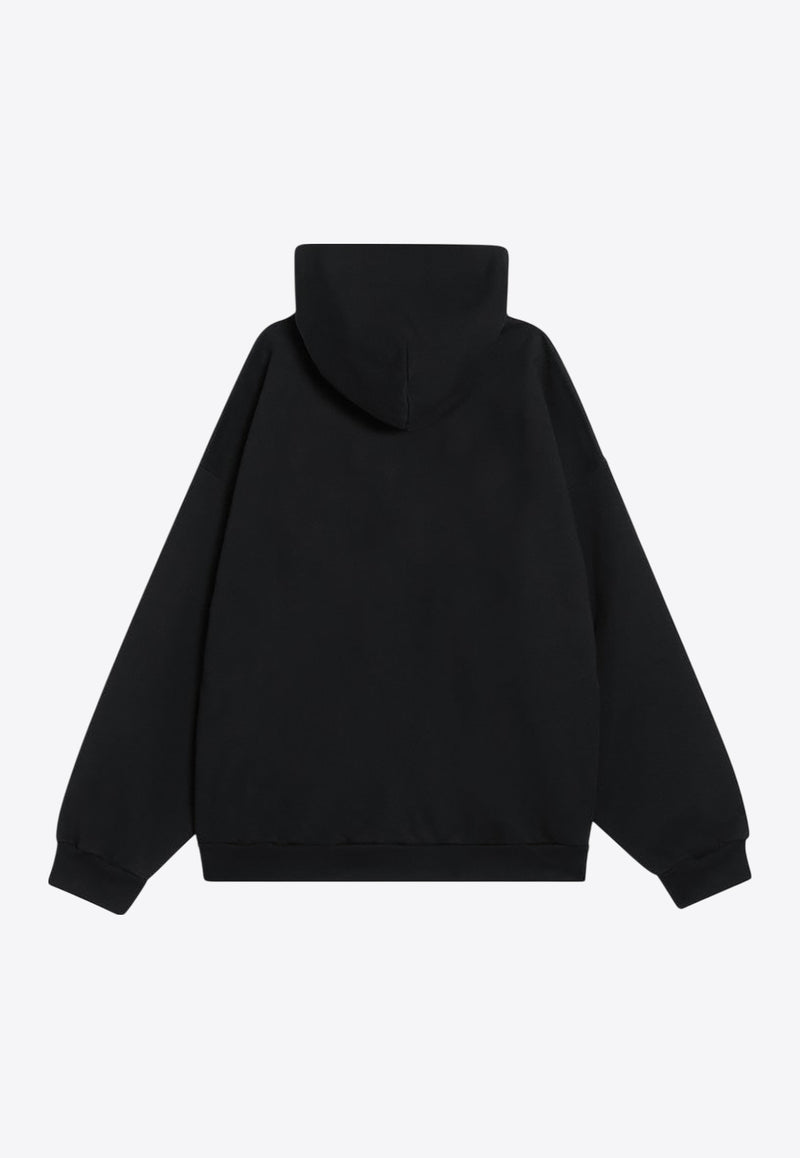 Balenciaga Nano BB Logo Hooded Sweatshirt Black 767877TSVO3/R_BALEN-1083