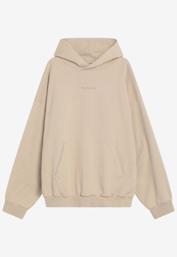 Balenciaga Embroidered Logo Hooded Sweatshirt Beige 767877TSVP1/R_BALEN-9661