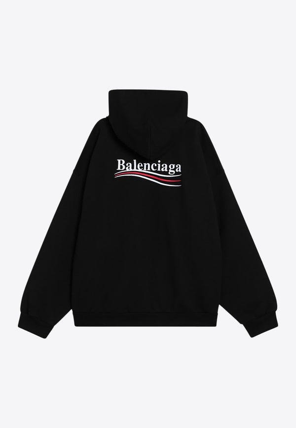 Balenciaga Political Campaign Hooded Sweatshirt Black 767877UTKVI9/R_BALEN-1070