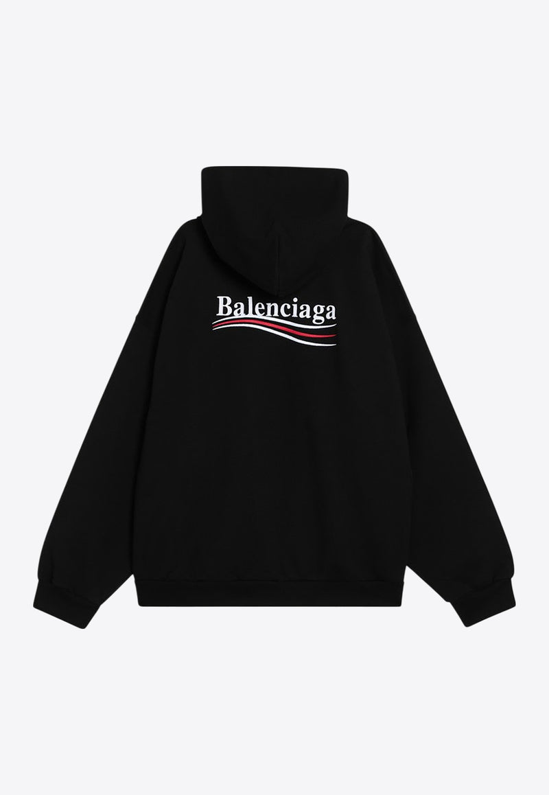 Balenciaga Political Campaign Hooded Sweatshirt Black 767877UTKVI9/R_BALEN-1070