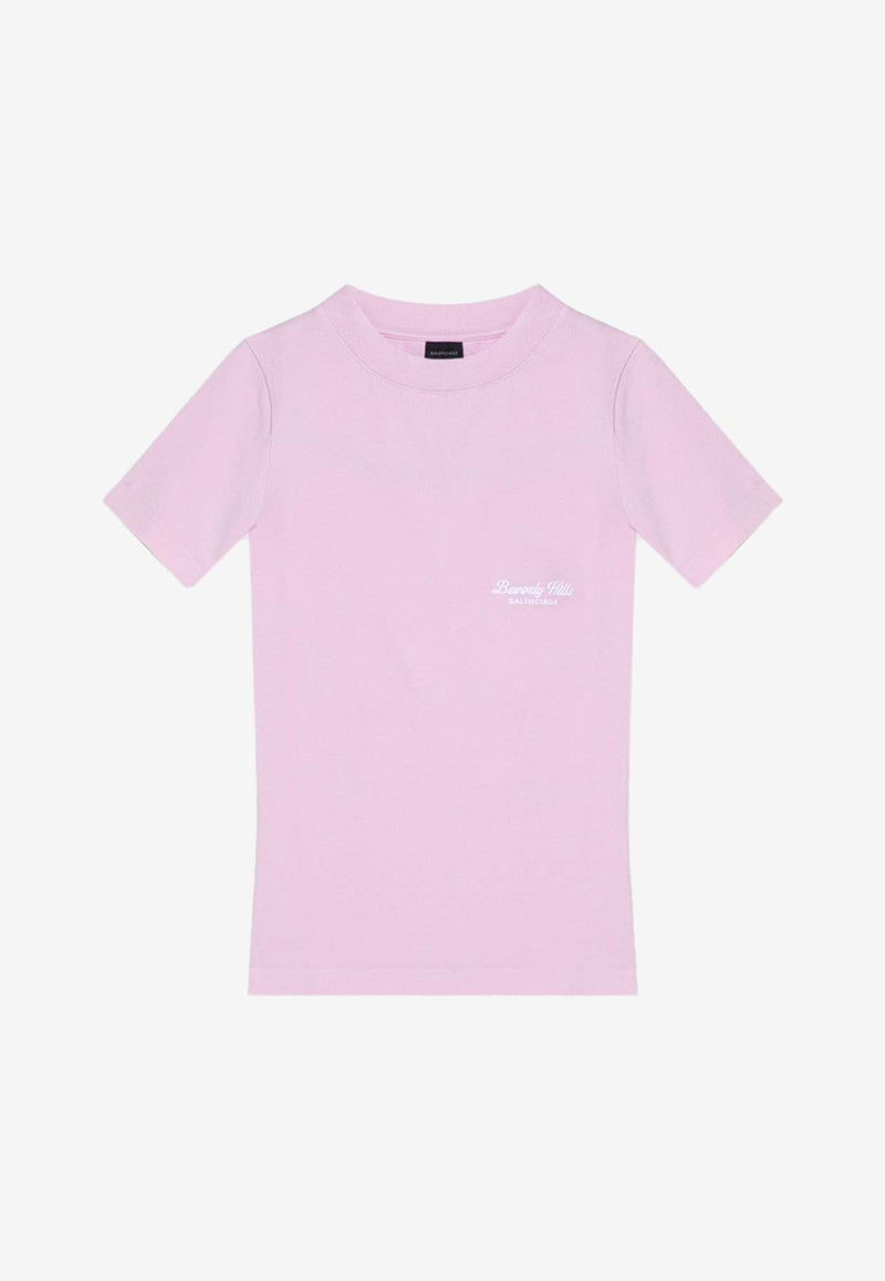 Balenciaga Beverly Hills Short-Sleeved T-shirt 768075TQVS5/P_BALEN-5708 Pink