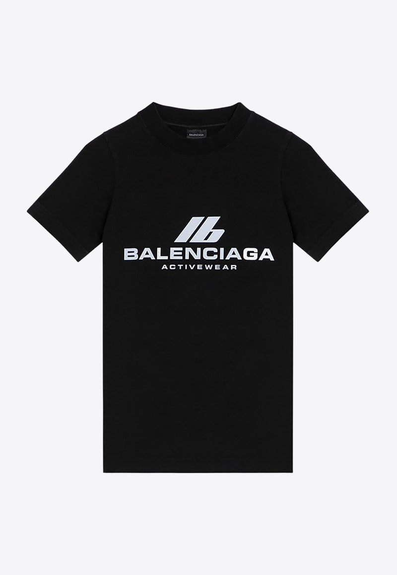 Balenciaga Activewear Logo Print T-shirt Black 768075TQVU1/P_BALEN-1083