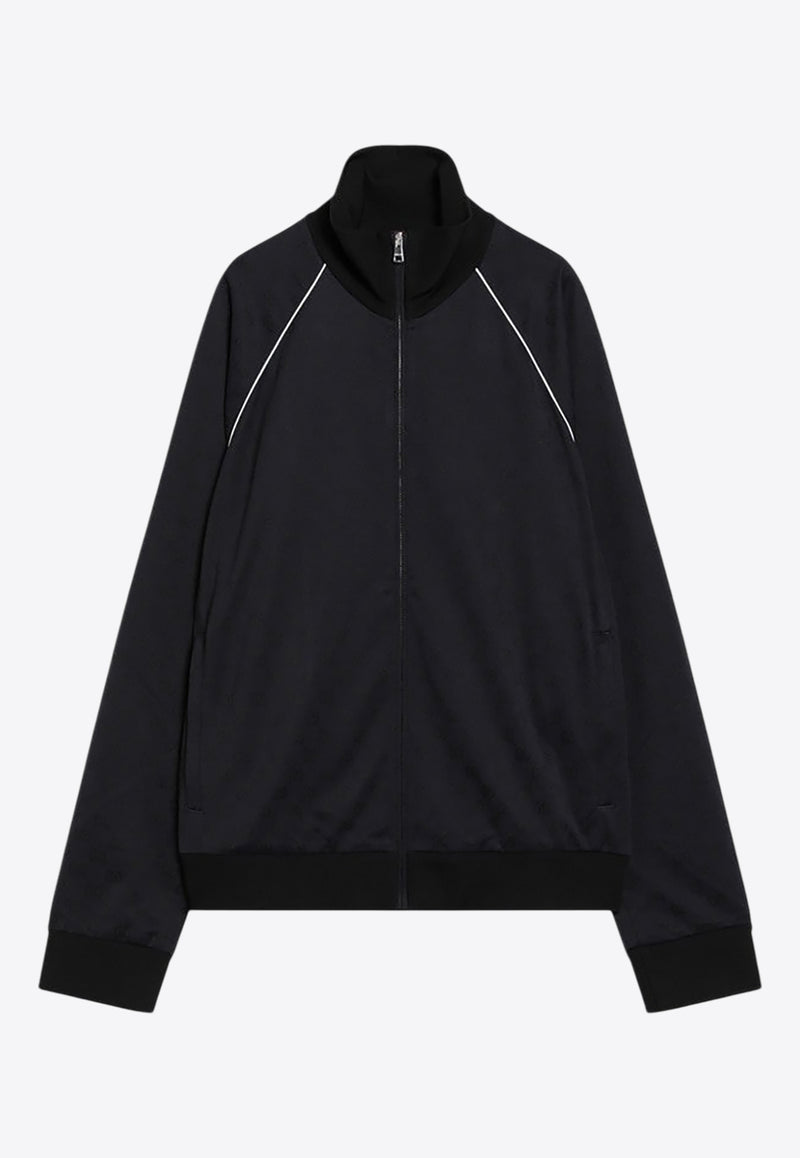 Gucci GG Jacquard Zip-Up Sweatshirt Navy 768550XJG1Y/Q_GUC-4140