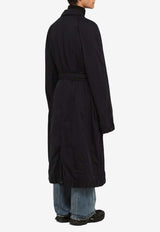 Balenciaga Single-Breasted Long Coat Blue 768919TBP01/N_BALEN-4063