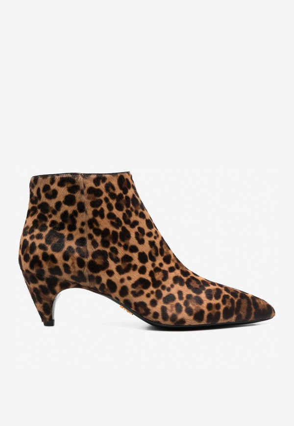 Prada 60 Leopard Print Ankle Boots Brown 1T065FF055XRY_F0G3