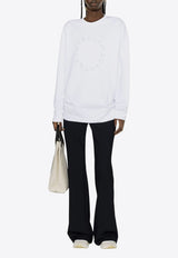 Stella McCartney Crystal-Embellished Logo Sweatshirt 6J02063SPX37_9000 White