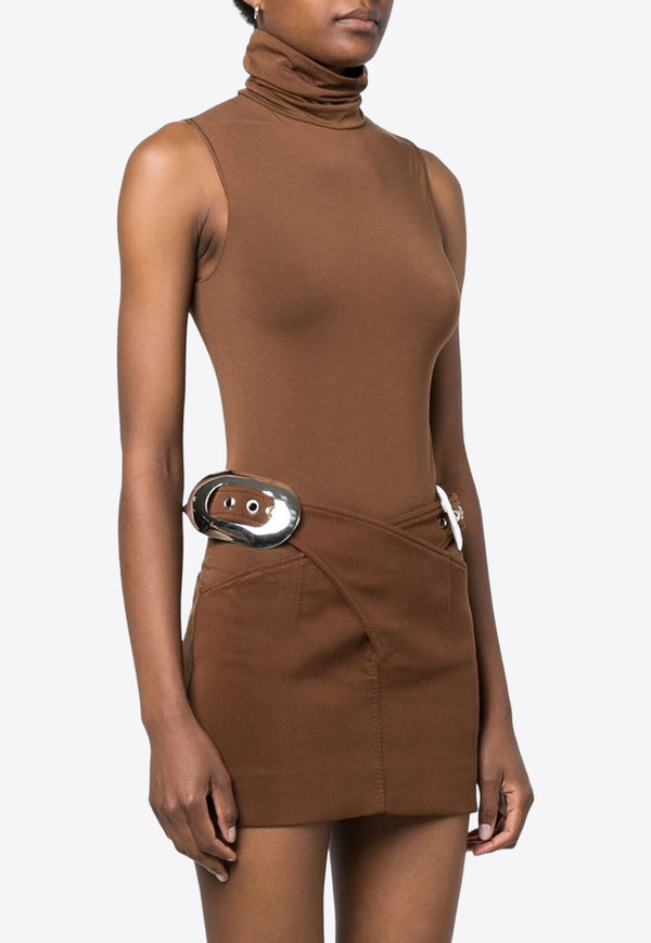 Wolford Sleeveless High-Neck Bodysuit Brown 76048_4782