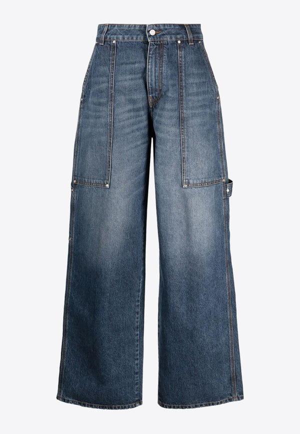 Stella McCartney Wide-Leg Jeans 6D01503SPH33_4003 Blue