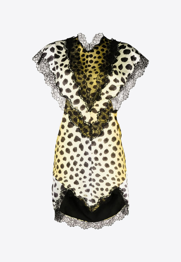 The Attico Jace Cheetah-Print Mini Dress Multicolor 236WCA199V065P_499