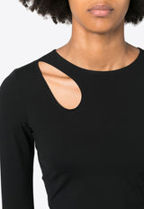 Wolford Warm Up Cut-Out Cropped Top Black 53244_7005