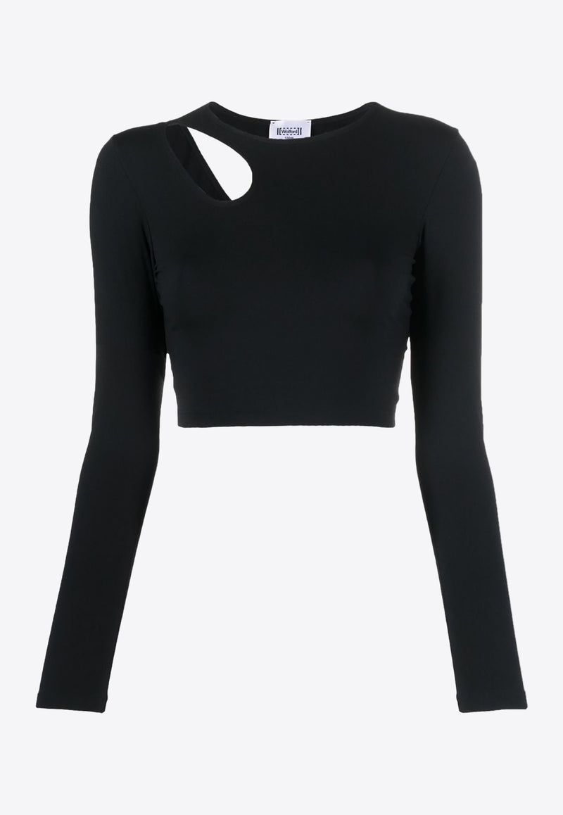 Wolford Warm Up Cut-Out Cropped Top Black 53244_7005